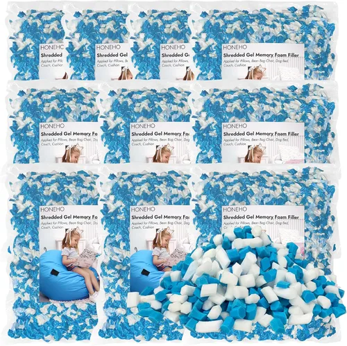 Vista 16 de Relleno de Espuma Viscoelástica con Gel Triturado de 1.13 kg, Relleno Cómodo y Suave para Silla de Puf, Relleno de Espuma Viscoelástica