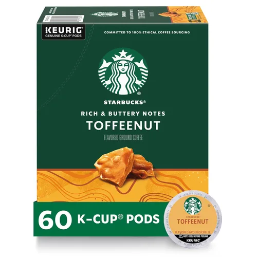 Vista 23 de Cápsulas de café K-Cup de Starbucks, café con sabor caliente o helado, caramelo, 10 cápsulas Keurig Cápsulas K-Cup 100% Arabica para cafeteras