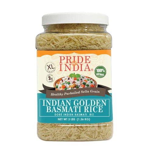 Vista 16 de Pride Of India - Arroz Basmati marrón extra largo - Grano saludable envejecido naturalmente, tarro de 1.5 libras