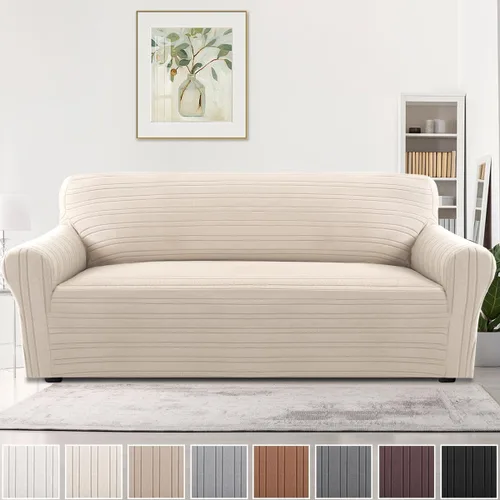 Vista 20 de H.VERSAILTEX Fundas de Loveseat de Alta Elasticidad, Funda de Sofá de 1 Pieza Antideslizante con Parte Inferior Elástica, Fundas de Sofá Gruesas
