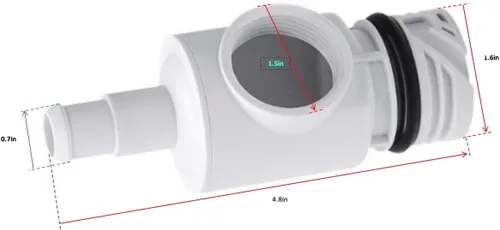Vista 2 de Kit de válvula de alivio de presión D29 UWF de desconexión rápida y 9-100-9002 compatible con los limpiadores automáticos de piscinas Polaris 180