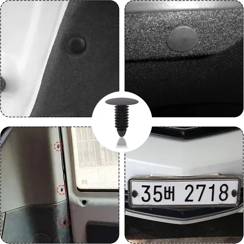 Vista 4 de Patonu 50 clips de remache para guardabarros, 6030441 para Jeep Dodge Ram Chrysler, retenedor de remache de clip para automóvil