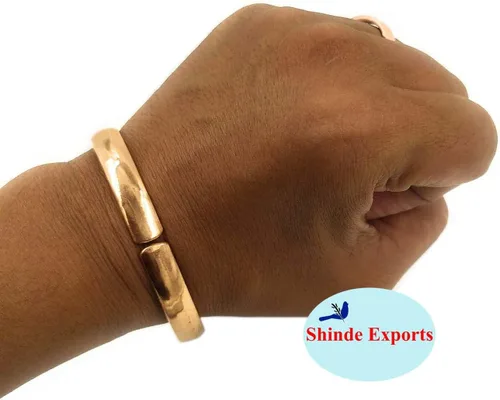 Vista 4 de SHINDE EXPORTS Pulseras kada de cobre puro para hombre y mujer