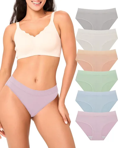 Vista 11 de BAMBOO COOL Ropa interior de bikini para mujer, bragas hipster, suaves, elásticas, transpirables, paquete de 5