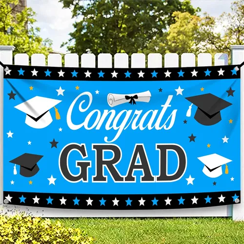 Vista 22 de KatchOn, XtraLarge We are So Proud of You Banner – 72 x 44 pulgadas Fondo de graduación negro y dorado 2026 para decoraciones de graduación 2026