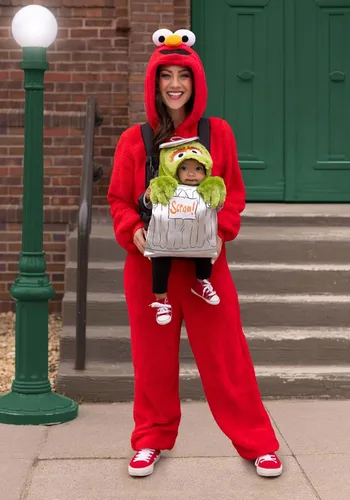 Vista 4 de Sesame Street Adult Elmo Onesie Costume