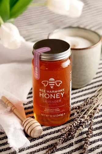 Vista 6 de Bee Harmony Miel con infusión de lavanda, 12 onzas cada una, paquete de 2