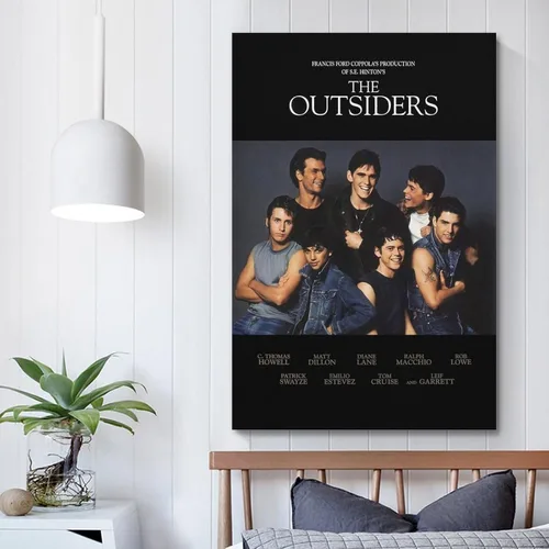 Vista 5 de Póster de lienzo de película The Outsiders y pósteres de álbum de música, pintura de pared, estética, decoración de habitación, 08 x 12 pulgadas