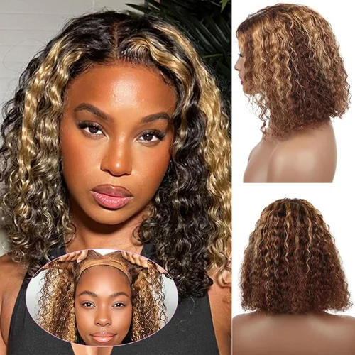 Vista 30 de Pelucas de cabello humano rizado con cierre de encaje HD de 5x5 de onda profunda para mujeres morenas, sin pegamento, pre cortadas, 180%