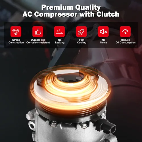 Vista 4 de cciyu Compresor de aire acondicionado compatible para Ford Focus 2.0L 2012-2014 AC Compresor para coche