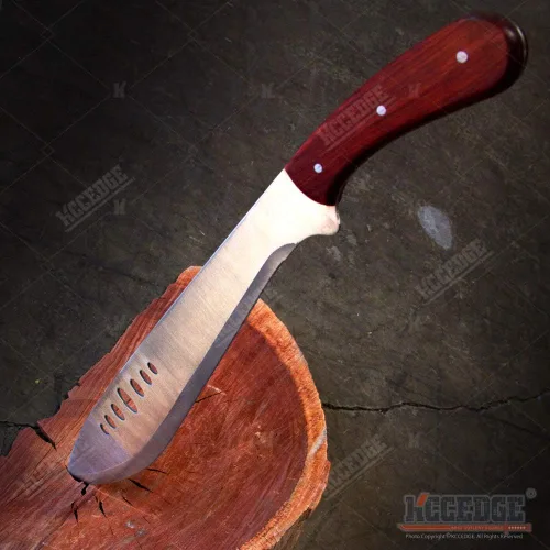 Vista 2 de KCCEDGE BEST CUTLERY SOURCE 19" Full Tang KUKRI Machete Acero Inoxidable Caza Espada Táctica Combate