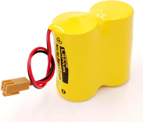 Vista 2 de BR-CCF2TH 6V 5000mah Batería con enchufe marrón para Fanuc A98L-0001-0902/A98L-0031-0006 PLC Back-Power
