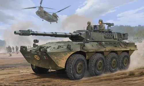 Vista 2 de Trumpeter 1/35 Italiano B1 Centauro 1st Series Tank Destroyer Versión temprana