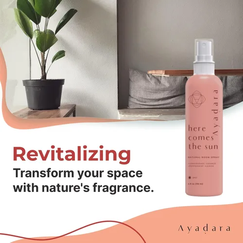 Vista 3 de Ayadara Spray natural para habitación, 4 onzas, aromaterapia para habitación, espray de fragancia y desodorante de lino para el hogar, ambientador