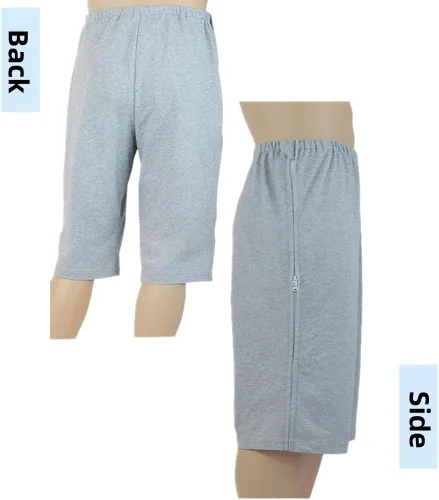 Vista 5 de WEEOATAR Ropa para pacientes postrados en cama,Pantalones postoperatorios abiertos completos,Pantalones de atención al paciente,Ropa