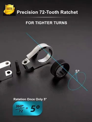 Vista 3 de Llave de carraca métrica de 8 mm con cabezal flexible, llave combinada de carraca de 72 dientes con cabeza de caja