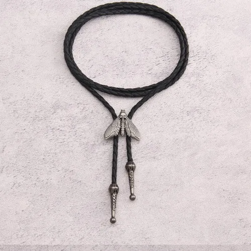Vista 49 de Jeilwiy Corbata de bolo para hombre, corbata de vaquero occidental, collar de corbata de bolo dorado, corbata de cuero, corbata de Halloween