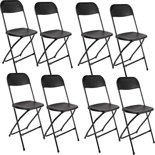 Vista 17 de BTEXPERT Silla Plegable de Plástico Blanco con Marco de Acero, Silla Comercial de Alta Capacidad para Eventos, Ligera, Set para Oficina, Boda