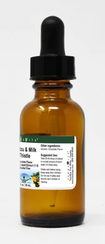 Vista 3 de TerraVita Kudzu & Milk Thistle - Extracto líquido de glicerita (1:5), sabor a chocolate (1 oz, ZIN: 522645)