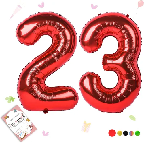 Vista 86 de Globos grandes de 40 pulgadas de números del 0 al 9, globos numéricos para decoración de fiesta de cumpleaños, globos de helio de aluminio