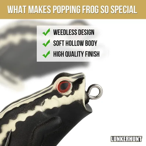 Vista 4 de Lunkerhunt Popping Frog - Señuelo de pesca