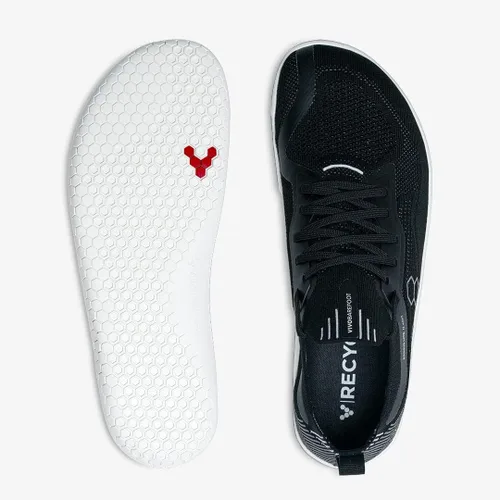 Vista 2 de Vivobarefoot Primus Lite Knit, zapato vegano ligero transpirable para hombre con suela descalza, Negro
