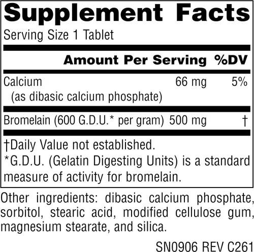 Vista 2 de Source Naturals Bromelina, 500 mg - 60 Tabletas