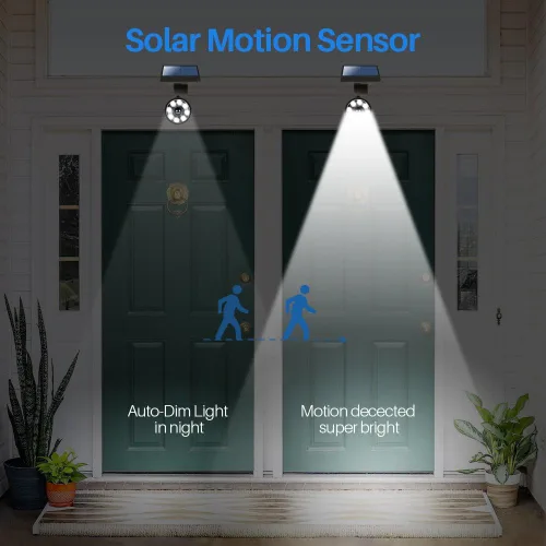 Vista 8 de Luz solar LED con sensor de movimiento de 1400 lúmenes de 5W (equivalente a 110W)DrawGreen luces solares para exterior, inalámbricas, luces