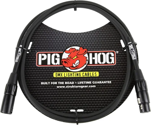 Vista 6 de Pig Hog Cable de iluminación DMX de 3 pines PHDMX3, 3 pies