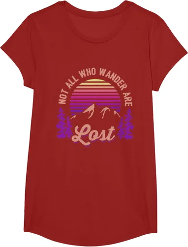 Vista 85 de Not All Who Wander Are Lost Vintage Mountains - Camiseta de senderismo, Negro, S