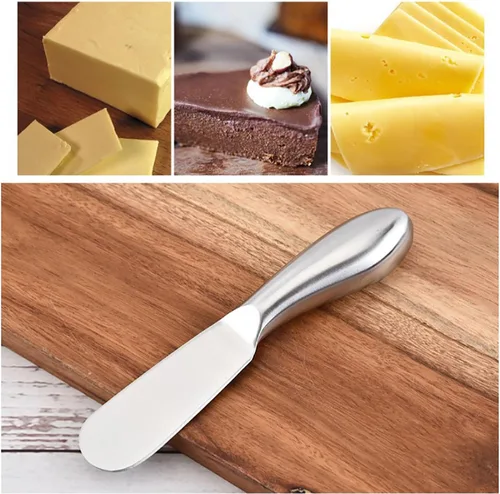 Vista 4 de VAKTOK Cuchillo de Mantequilla/Cuchillo de Queso y Mantequilla de Acero Inoxidable Duradera/Cuchillo multiusos de acero inoxidable duradero