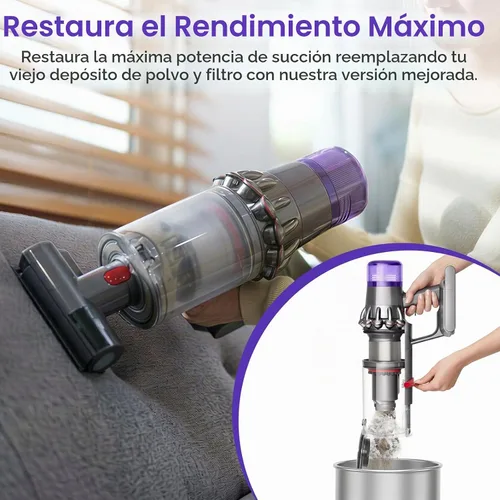 Vista 5 de Lemige V11 V15 filtro de vacío contenedor de polvo de repuesto para Dyson