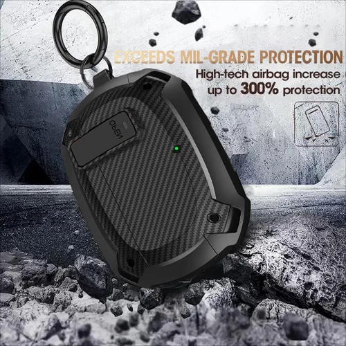 Vista 2 de Beats Studio Buds/Studio Buds+ Funda Protectora 2021/2023 para Hombres Clip de Bloqueo con Kit de Limpieza, GARTOO Beat Studio Bud Plus Funda