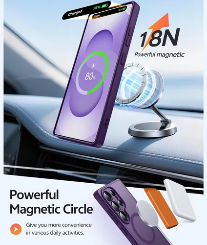 Vista 448 de FNTCASE Funda para Motorola Moto G-Stylus-5G-2025: Funda magnética translúcida mate a prueba de golpes para Moto G Stylus 2026, funda protectora