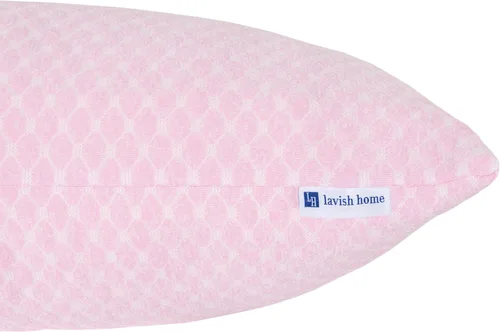 Vista 6 de Lavish Home - Almohada corporal de espuma viscoelástica, para dormir de lado, dolor de espalda, mujeres embarazadas, dolor de piernas y rodillas Rosa