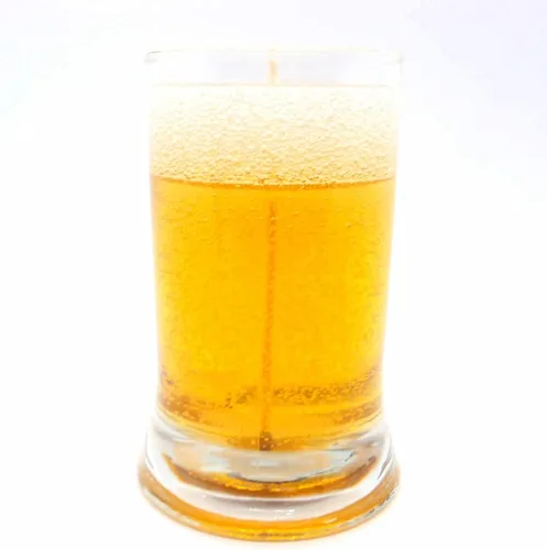Vista 2 de TheGelCandleCompany, una taza de cerveza de sándalo a base de aceite mineral con vela de gel hasta 180 horas de aroma amaderado y terroso, 12.2 oz