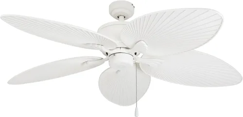 Vista 4 de Prominence Home Solana 80018-01 Ventilador de techo tropical para interiores y exteriores de 52 pulgadas con luz, cadena de tracción, tres opciones