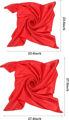 Vista 3 de SATINIOR Bufanda de cuello de gasa de seda para mujer, bufanda cuadrada de satén, bufanda para el cuello, bufandas para el cuello para mujer