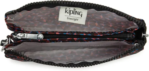 Vista 3 de Kipling Creativity L Solid Pouch, Estampado De Cuadrados Felices