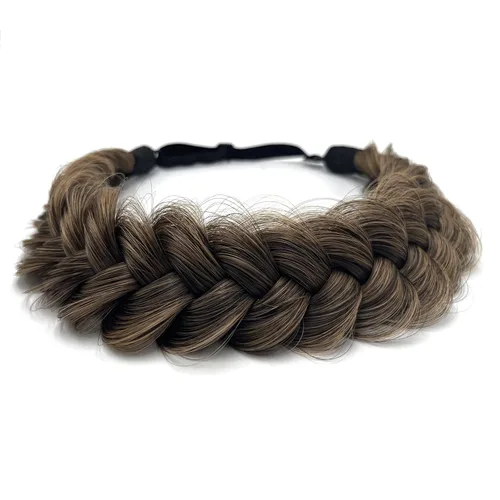 Vista 33 de Diadema Trenzada de 2 Hebras Despeinada Clásica Gruesa Trenzas Anchas Elástica Extensible de Calidad Sintética Diadema Trenzada para Mujeres Niñas