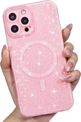 Vista 36 de LoeoeL Funda para iPhone 12 con Purpurina Compatible con Magsafe, Femenina Linda Brillante Magnética Mag Safe Bonita Funda para Teléfono