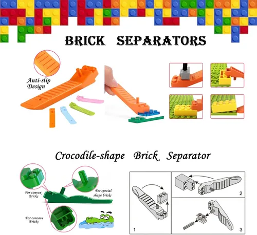 Vista 5 de Kit de herramientas de bloques de construcción, separador de ladrillos, juego de herramientas de mini bloques, martillo multifuncional, alicates