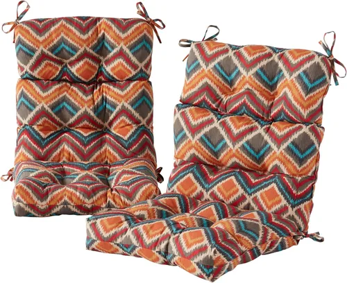 Vista 26 de Greendale Home Fashions Adobe Stripe - Cojín para silla de respaldo alto para exteriores (44 x 22 pulgadas)