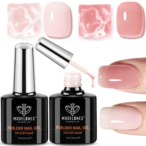 Vista 25 de modelones 2pcs 0.5 fl oz 10 in One X Nail Gel Pegamento Gel Base Coat Brush D-transparente-2