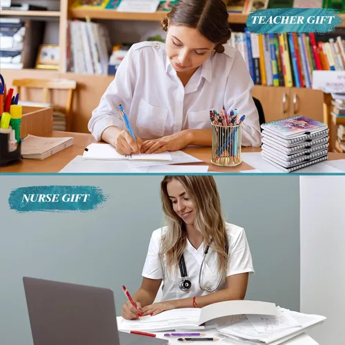 Vista 7 de Zhanmai Juego de 20 cuadernos inspiradores en espiral con bolígrafo motivacional, regalo de agradecimiento, pantalla táctil para profesores