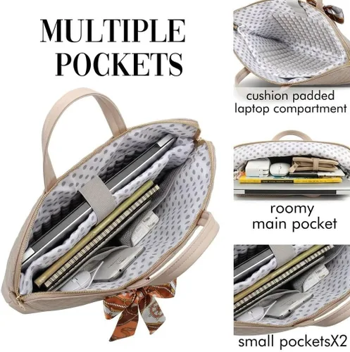 Vista 5 de Kamlui Laptop Bag for Women Slim Travel