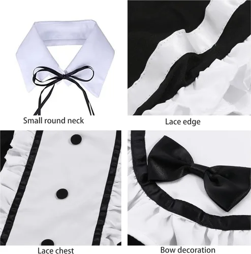 Vista 4 de Cute Lolite Costume Japanese Classic Anime Akihabara Maid Outfit Coseplay Maid Outfit Dress Set
