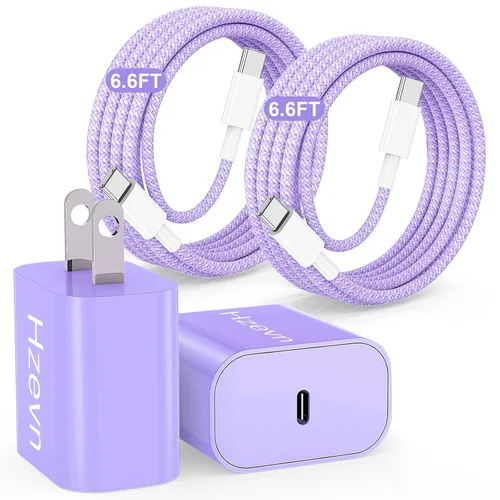 Vista 21 de Hzevn Bloque de cargador de pared rápida USB C de 60 W para teléfonos Galaxy S26 Android, paquete de 3 adaptadores de cargador súper rápido