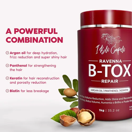 Vista 5 de I Belli Capelli Ravenna Kit - Reparación de B-tox para el cabello + champú