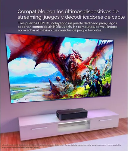Vista 7 de Epson Proyector láser EpiqVision LS800 4K PRO-UHD de alcance ultra corto Negro